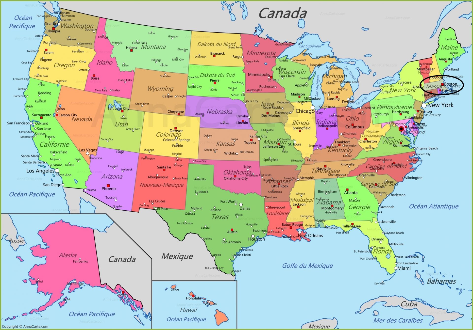 Carte USA